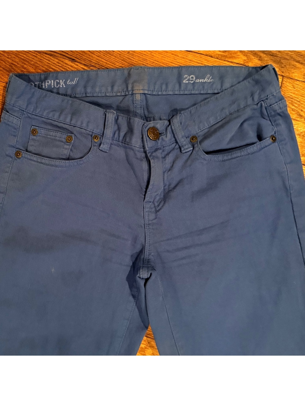 Toothpick Ankle Blue Pants Size 29